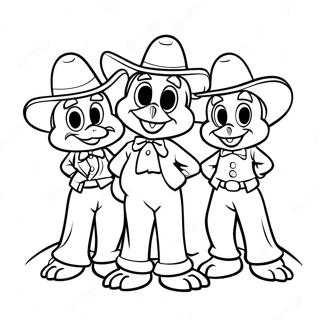 Three Caballeros Coloring Page 73692-59035