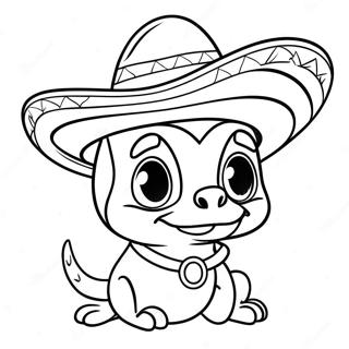 Panchito With Colorful Sombrero Coloring Page 73693-59044