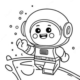 Lego Astronaut In Space Coloring Page 73713-59061