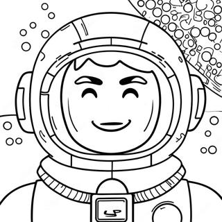 Lego Astronaut In Space Coloring Page 73713-59062