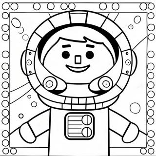 Lego Astronaut In Space Coloring Page 73713-59064