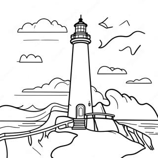 Beautiful Massachusetts Lighthouse Coloring Page 73723-59066