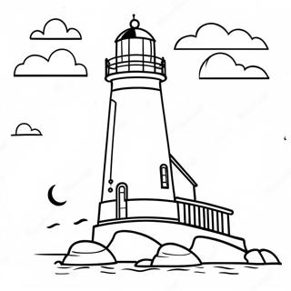 Beautiful Massachusetts Lighthouse Coloring Page 73723-59067