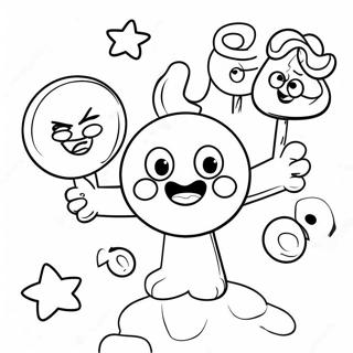 Colorful Candy Crush Characters Coloring Page 73733-59079