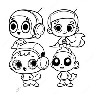 Retro Cartoon Characters Coloring Page 73742-59073