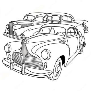 Vintage Cars Coloring Page 73743-59085