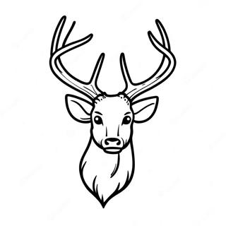 Deer Antler Outline Coloring Page 73752-59081