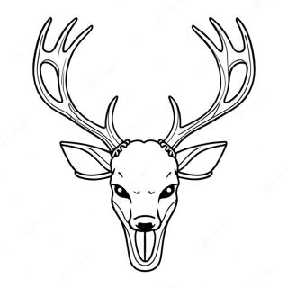 Deer Antler Outline Coloring Page 73752-59082