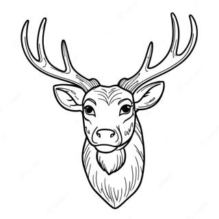 Deer Antler Outline Coloring Page 73752-59083