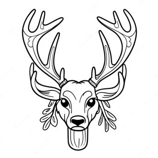 Deer Antler Outline Coloring Page 73752-59084