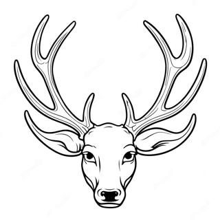 Majestic Deer Antler Coloring Page 73753-59089