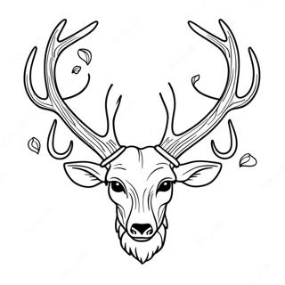 Majestic Deer Antler Coloring Page 73753-59090