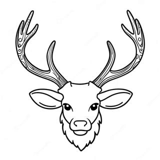 Majestic Deer Antler Coloring Page 73753-59091