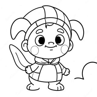 Cute Mal Character Coloring Page 73763-59097