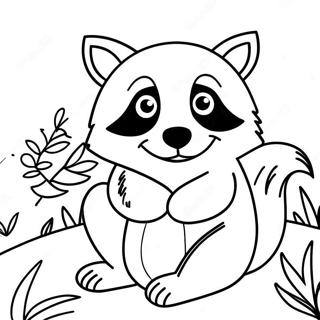 Raccoon Coloring Page 7376-6086