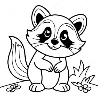 Raccoon Coloring Page 7376-6088