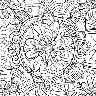 Easy Geometric Pattern Coloring Page 73772-59106