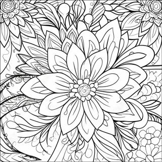 Simple Floral Pattern Coloring Page 73773-59102