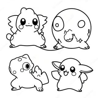 Pokemon Evolution Coloring Page 73802-59121