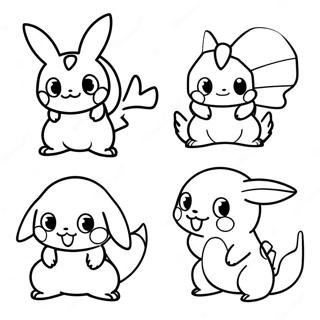 Pokemon Evolution Coloring Page 73802-59123