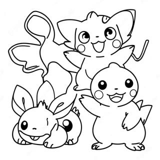 Pokemon Evolution Coloring Page 73802-59124