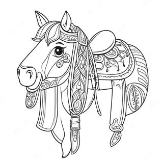 Horse Saddle Coloring Pages