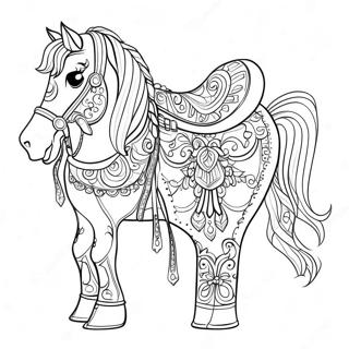 Decorative Horse Saddle Coloring Page 73813-59141