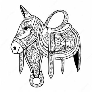 Decorative Horse Saddle Coloring Page 73813-59144