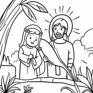 Palm Sunday Crafts Coloring Page 73832-59147