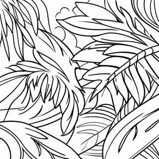 Colorful Palm Leaves Coloring Page 73833-59149