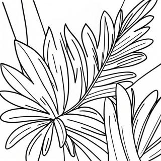 Colorful Palm Leaves Coloring Page 73833-59152