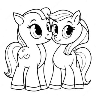 Cute Pony Friends Coloring Page 73853-59166