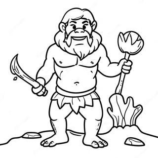 Caveman Coloring Page 73862-59175