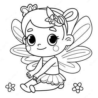 Sparkly Pinkalicious Fairy Coloring Page 7387-6098