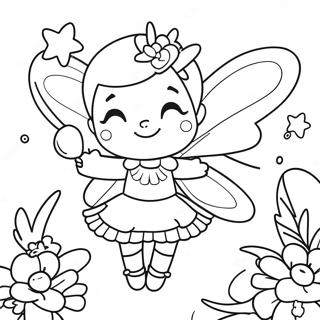 Sparkly Pinkalicious Fairy Coloring Page 7387-6100