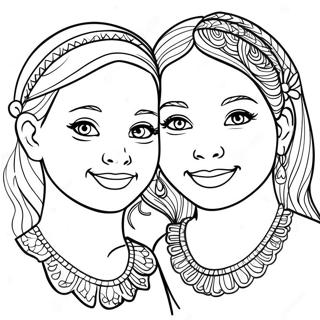 Sisters Forever Coloring Page 73882-59196