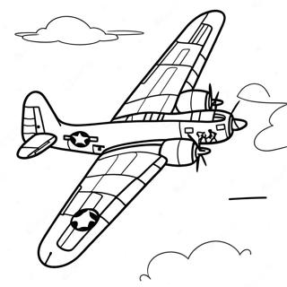 B-17 Bomber Coloring Pages