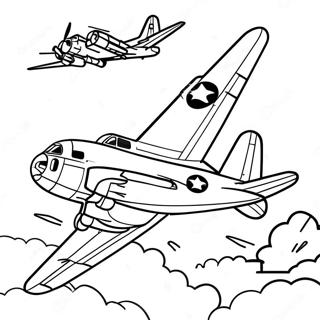 B 17 Bomber In Flight Coloring Page 73902-59206