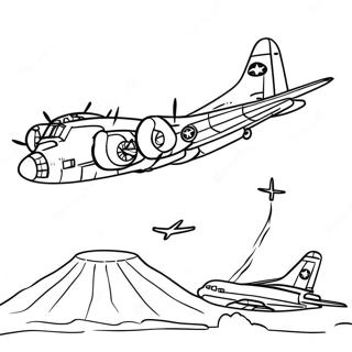 B 17 Bomber In Flight Coloring Page 73902-59207