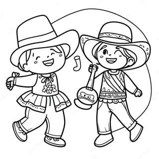 Preschool Cinco De Mayo Celebration Coloring Page 73912-59215