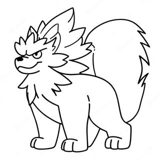 Fire Type Arcanine Coloring Page 73923-59221