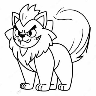 Fire Type Arcanine Coloring Page 73923-59223