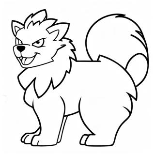 Fire Type Arcanine Coloring Page 73923-59224