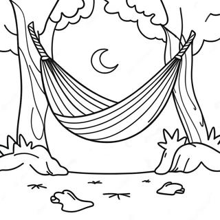 Cozy Hammock Under A Starry Night Coloring Page 73943-59246