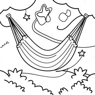 Cozy Hammock Under A Starry Night Coloring Page 73943-59247