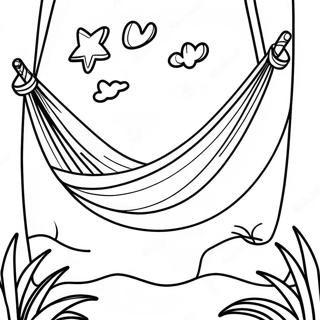 Cozy Hammock Under A Starry Night Coloring Page 73943-59248