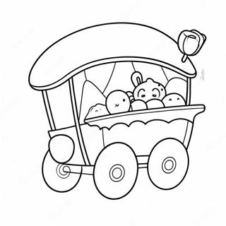 Cute Cartoon Wagon Coloring Page 73963-59263