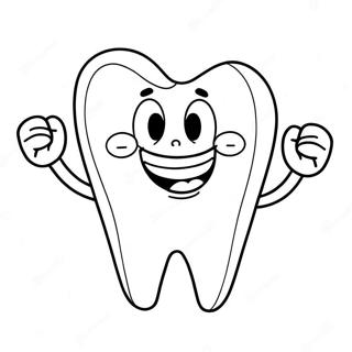 Happy Tooth Character Coloring Page 73973-59265