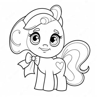 Cute Sweetie Belle With A Bow Coloring Page 73983-59273