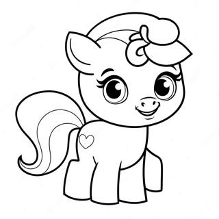 Cute Sweetie Belle With A Bow Coloring Page 73983-59274